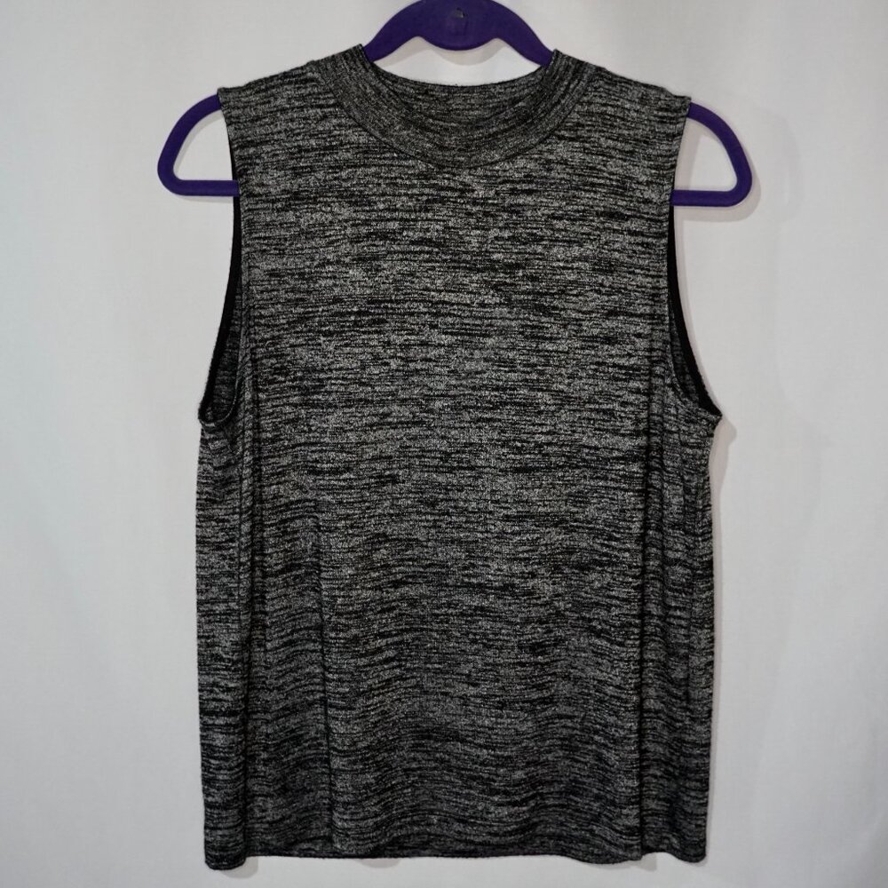 Rag & Bone Jean Hudson Mock-Neck Tank - Size L - Grey Marl